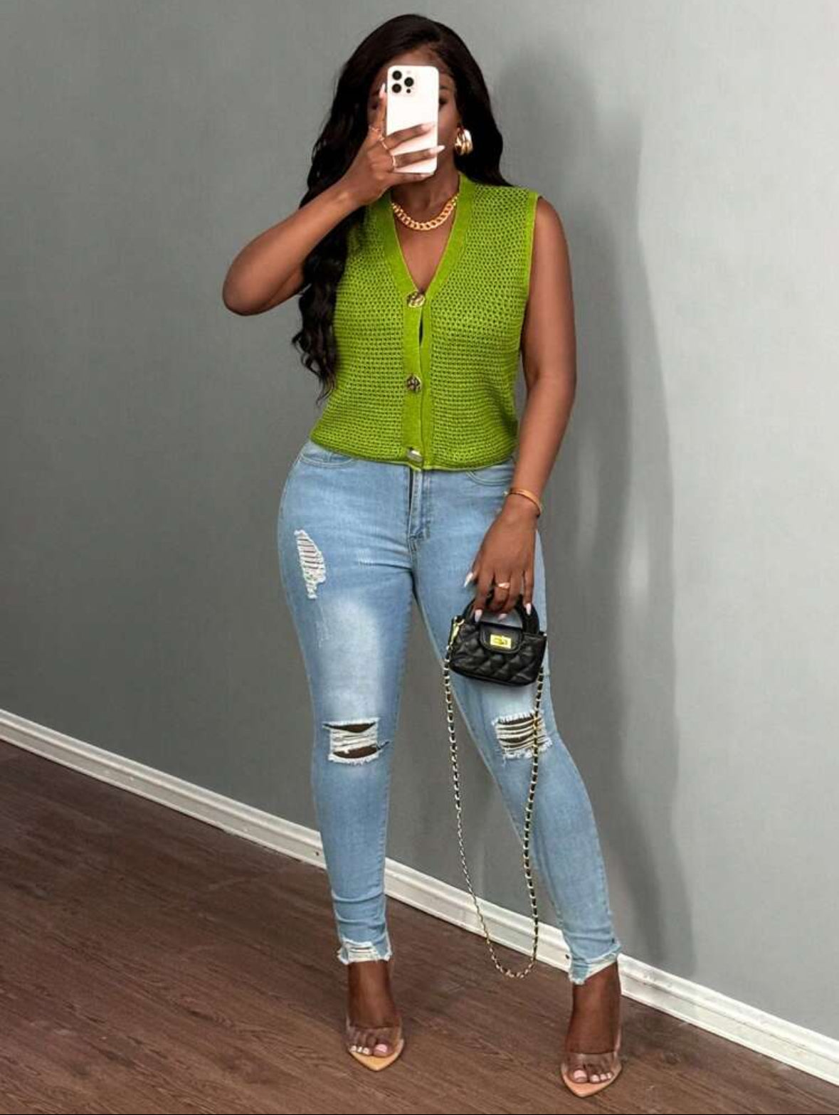 Gilet green metal