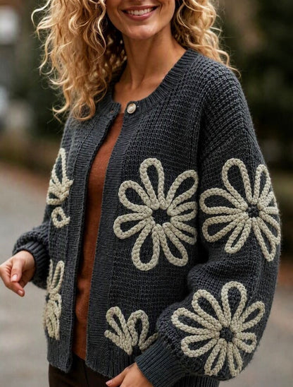 Cardigan - floral 3D