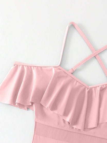 Maillot de bain une pièce à volants