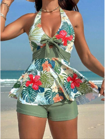 Tankini with short vert army