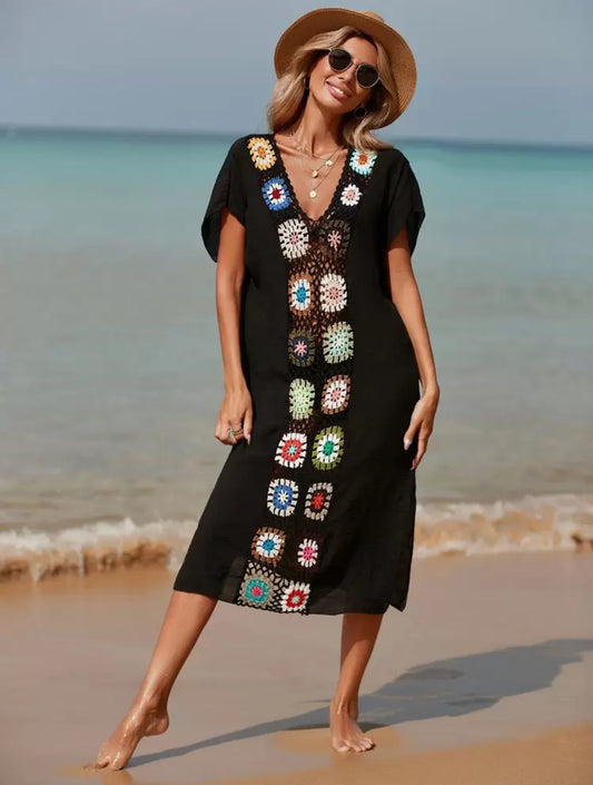 Crochet patchwork cover-up