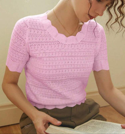 T-shirt à manches courtes régulier (Pink)