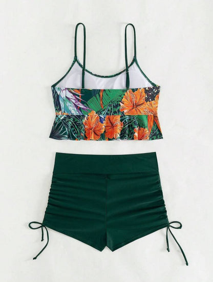 Vcay Ensemble tankini green