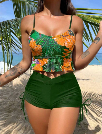 Vcay Ensemble tankini green