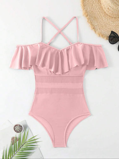 Maillot de bain une pièce à volants
