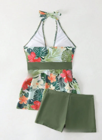 Tankini with short vert army