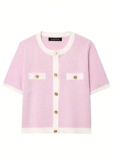 Top court en tricot sylia