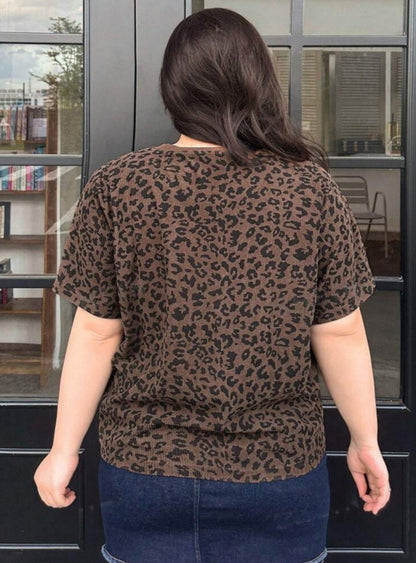 Leopard t-shirt loose fit (Curve)