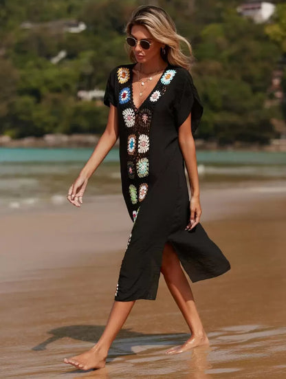 Crochet patchwork cover-up