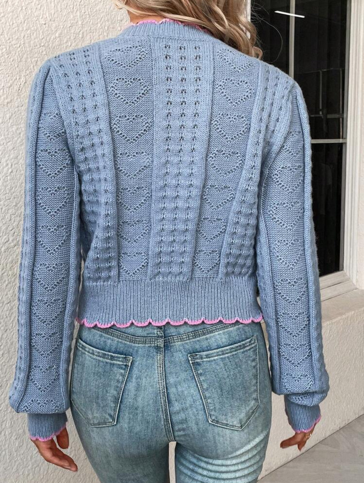 Franclin Cardigan décontracté Bleu-ciel