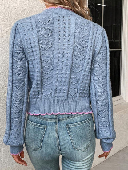 Franclin Cardigan décontracté Bleu-ciel