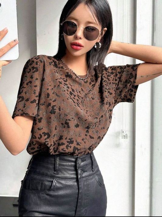 Leopard t-shirt loose fit