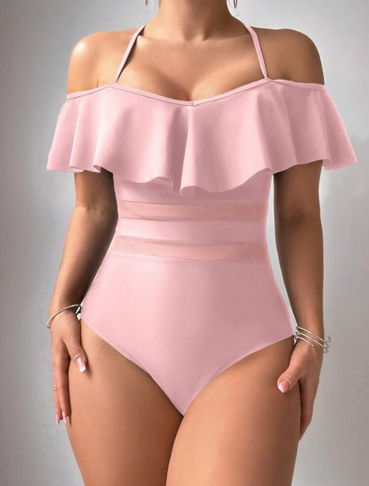 Maillot de bain une pièce à volants
