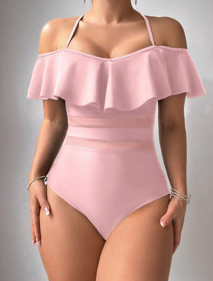 Maillot de bain une pièce à volants