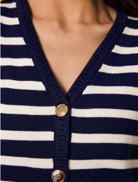 Gilet en tricot rayé sans manches
